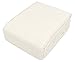 TreeWool 100% Cotton Queen Size Blanket for Bed - Waffle Weave Soft Breathable Cozy Comfortable and Lightweight (90x90 Inches, Ivory)