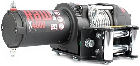 Rawmachine Winch X4000 1.8T 12 V Steel Cable Quad ATV