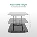 EleTab Standing Desk Converter, 42 Inches Stand up Desk Riser, Adjustable Height Computer Workstation Black