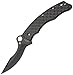 Spyderco Szabo Folder CF/G-10 Laminate Black Blade Plain Edge Knife, Carbon Fiber, Left/Right