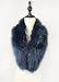 Dikoaina Extra Large Women's Faux Fur Collar for Winter Coat, Navy Blue, 120cm