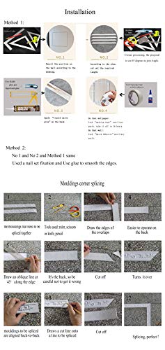 Zhangbl Flexible Moulding Crown Molding Trim for Furniture Door Picture Frame0.85"(2.15cm) x 115"x 0.31"