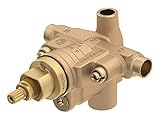 Symmons S-46-2X-BODY Temptrol Pressure Balancing Tub/Shower Valve Body with Integral Diverter & Stops, Brass