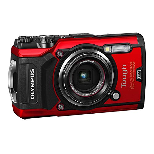 OM SYSTEM OLYMPUS TG-6 Red Underwater camera, Waterproof, Freeze proof, High Resolution Bright, 4K Video 44x Macro shooting