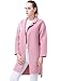 Miya Women's Faux Leather Jacket Quilted Bomber Jacket Short Coat Pink Large
