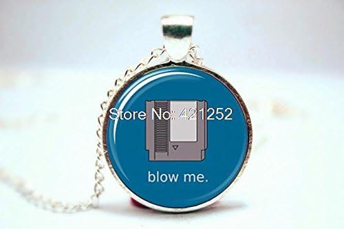 Pretty Lee 2015 Fashion Blow Me Inspired Necklace Glass Photo Cabochon Necklace Christmas gift