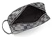 Daisy Rose Luxury Checkered Make Up Bag | PU Vegan Leather Cosmetic toiletry Travel bag (Black)