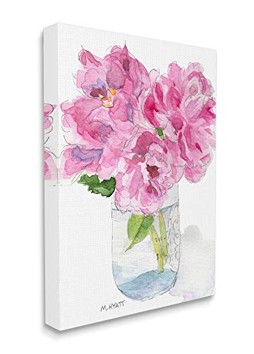 Stupell Industries Pink Peonies in Classic Canning Jar