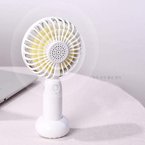 Handheld Mini USB Rechargeable Fan Built-in Battery Portable Bluetooth Speaker - Thumbnail 2