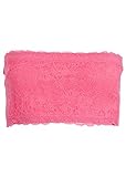 Womens Elastic Floral Lace Bandeau, Multiple Colors S-3XL