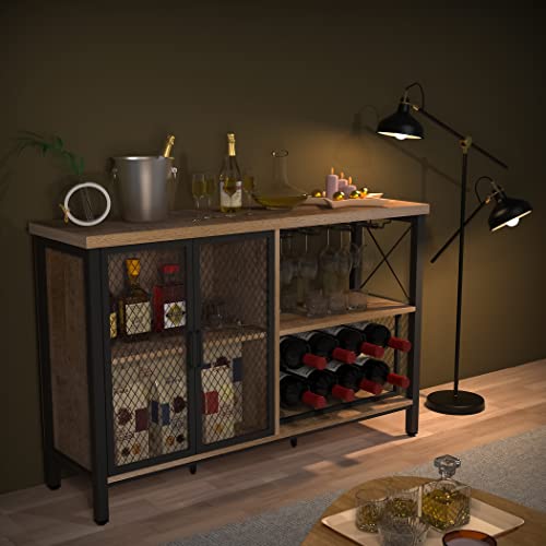 Liquor Cabinet Bar for Home, Wine Cabinet Adjustable Inner Board Multifunctional for Home, Bar, Living Room