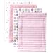 Luvable Friends Unisex Baby Cotton Flannel Receiving Blankets, Pink Stripe 4-Pack, One Size