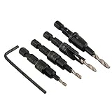 Yakamoz 4PCS Countersink Drill Bit Set with Quick Change Hex Shank