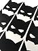 Black Bat Mask Superhero Wall Decals for Boys Room, Nursery Decor, 24 elements