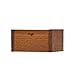 ONE2T Wooden Box Teak Wood Trinket Box Hinged Storage Home Decor Collectible (Dark)