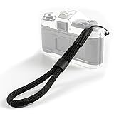 VKO Cotton Soft Camera Wrist Strap Compatible for Sony RX100 RX100II RX100III RX100IV RX100V G7X G7XII G9X G9XII GR GRII Hand Strap Black