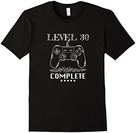 Mens Level 30 Complete Shirt. Video Game 30th Birthday Gifts Idea Large Black
