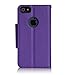 ProCase iPhone SE / 5S Case Cover (Old Model), Wallet Flip Case, with Wristlet Strap, Build-in Card Slots and Mirror, Stylish Slim Stand Cover for Apple iPhone SE / 5S (Purple)