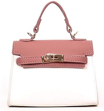 DDHZTA Contrast Color Korean Version Of One Shoulder Slant Across The Portable Kelly Lock Bag Female Bag,Pink [Energy Class A]