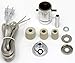 Creative Hobbies Silver Finish Bottle Lamp Kit with 3 Rubber Adapters for Wine, Liquor Bottles, Jugs and More