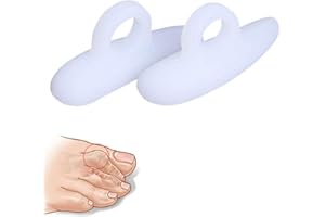 DOMG 2Pair/4Pcs Gel Hammer Toe Crest Pads - Right and Left Soft Silicone Hammertoe Support Crest Cushion - Corrector and Straightener for Overlapping, Curled, Curved, Claw Toe, Diabetes Toes