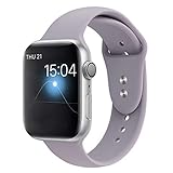 YOUKEX Sport Band Compatible with Apple Watch 38mm/40mm, Soft Silicone Strap Wristbands Replacement for iWatch Series 4/3/2/1 Women Men, (Concrete S/M)