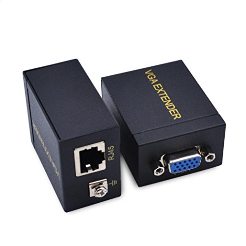 VGA Extender, MACTIS 197ft VGA Video Extender Transmitter Receiver Over Cat5e Cat6 Ethernet Cable (up to 60m, Sender+Receiver) - Thumbnail 6