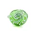 Newest Unbreakable Striped Portable 4-Inch Handmade Art Collection Tube for Man Women Boys Girls Gift (Spiral Striped Green)