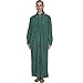 NDK New York Women's Zipper Front Chenille Bathrobe 100% Cotton Length 52 inches