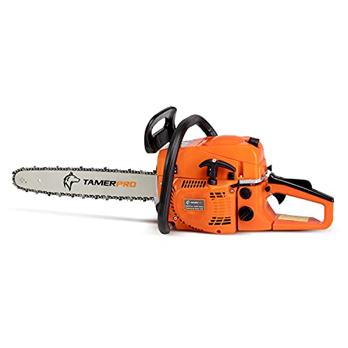 TAMERPRO Kettensäge Benzin, (2 PS, 45cm Schwertlänge) Motorsäge Benzin, Einhandkettensäge, Benzinkettensäge, 2,2 kW 45…