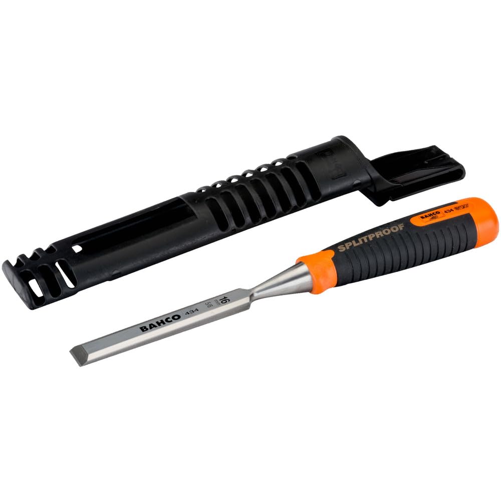 Bahco 43450 Bevel Edge Chisel 50mm, Silver/Black/Orange