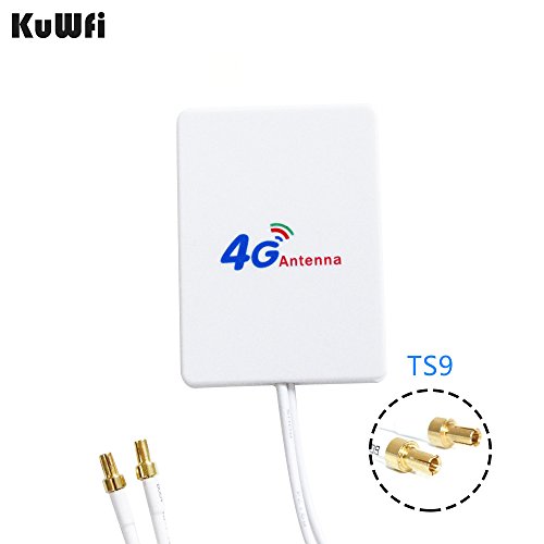 KuWFi 3G 4G LTE Antenna TS9 Connector 4G LTE Router Anetnna 3G External Antenna with 3m Cable for 3G 4G LTE Router Booster Strong Signal