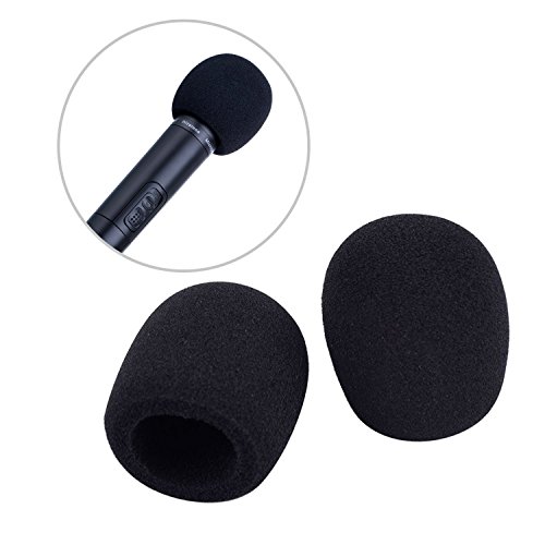 SHI JING (5 Pack) Thicken Microphone Windscreen, Upgraded Foam Mic Cover, Professional Pop Filter for Your Recording, Broadcasting and Audio (Black)