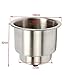Amarine Made Stainless Steel Cup Drink Holder with Drain Marine Boat Rv Camper