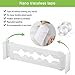 Runpo Adjustable Drawer Divider 6 Pack with Traceless Transparent Nano Gel Mat Tape Strong Secure Hold in Place - for Bedroom Bathroom Baby Drawer Desk Kitchen Drawer Storage White