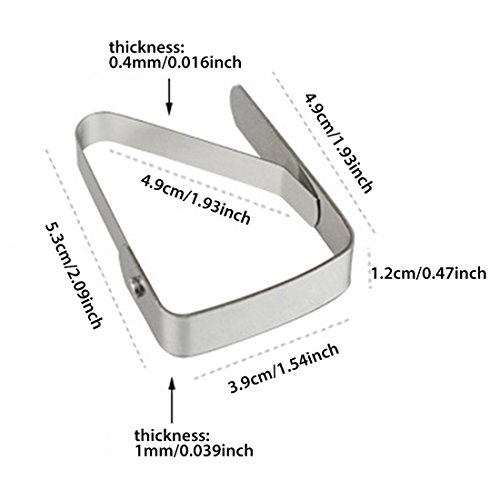 FineInno Stainless Steel Tablecloth Clips Table Cover Clamps Endurable Metal Tablecloth Holders Anti Wind for Home Party and Picnic (10pack)