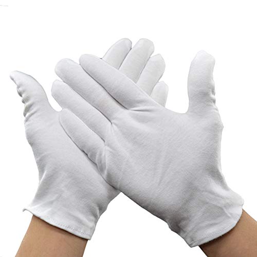 12 Pairs White Gloves for Children's Hand Moisturizing Gloves Pure Cotton Gloves for Police Formal Tuxedo Honor Guard and Special Occasions - Thumbnail 5