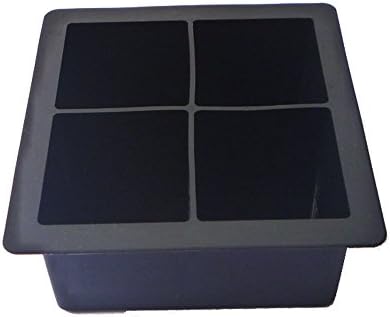 Kemilove Make 4 Large Ice Cubes Silicone Drink Ice Cube Pudding Jelly Soap Mold Mould Tray Tool