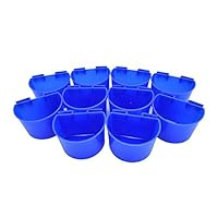 Leoie 10 pcs Cup Hanging Water Feed Cage Cups for Poultry Gamefowl Rabbit Chicken Pigeons