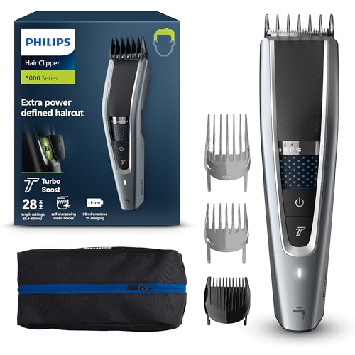 Philips Hair Clipper Serie 5000 Regolacapelli Con Tecnologia Trim-n-Flow E DualCut (modello HC5630/15)