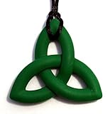 Peacemaker Jewelry Trinity Knot Silicone Teething Pendant Necklace (Green)