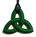 Peacemaker Jewelry Trinity Knot Silicone Teething Pendant Necklace (Green)
