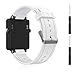 Bossblue White Replacement Band for Garmin Vivoactive, Silicone Replacement Fitness Bands Wristbands with Metal Clasps for Garmin vivoactive GPS Smart Watch