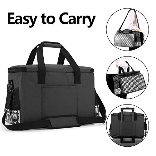 Yarwo Sewing Machine Carrying Case with Bottom Wooden Board, Universal