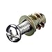 TecUnite 100 Pieces M4/ M5/ M6/ M8/ M10 Zinc Alloy Furniture Hex Socket Screw Inserts Threaded Insert Nuts Assortment Tool Kit for Wood Furniture (6 Size)