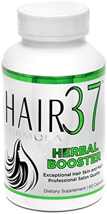 Hair Formula 37 Herbal Booster with Biotin - 60 Capsules 30 Day Supply - Herbs for Hair plus added Vitamins with Biotin for Fast Growth Best Herbs for Hair