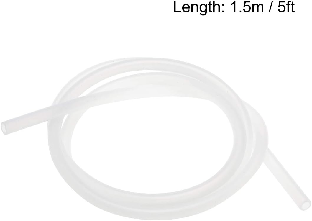 sourcing map Silicone Tubing, 6mm ID x 9mm OD 1.5m Rubber Tube Air Hose Water Pipe for Pump Transfer Translucent - Image 4