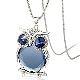 iLH Clearance Deals Owl Pendant Necklace Women Vintage Glass Cabochon Necklace Jewelry by ZYooh (C)