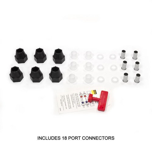 Viega 1/2" Zero Lead PEX Press Polymer ManaBloc - 18 Ports - 8 Hot, 10 Cold - 49183