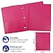 MAKHISTORY Heavy Duty Plastic Pocket Folders with 3 Holes - 6 Pack, Extra Tough 2 Pocket Folders Fit 3 Ring Binder, includes Business Card Slot, Letter Size, Assorted Colors